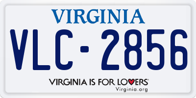 VA license plate VLC2856