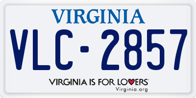 VA license plate VLC2857