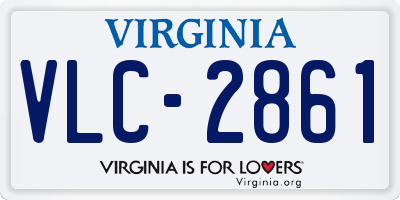 VA license plate VLC2861