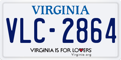 VA license plate VLC2864