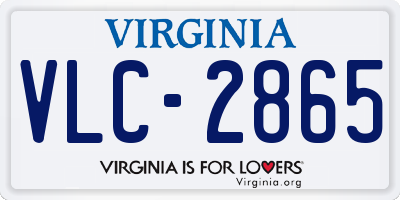 VA license plate VLC2865