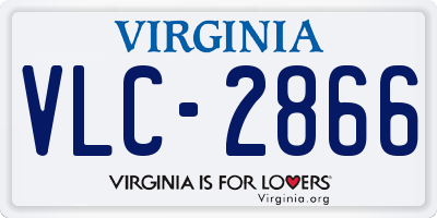 VA license plate VLC2866