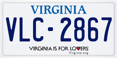 VA license plate VLC2867