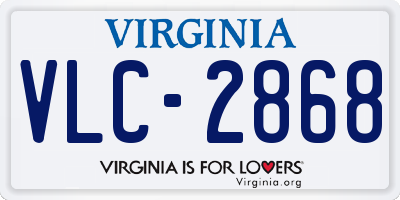 VA license plate VLC2868
