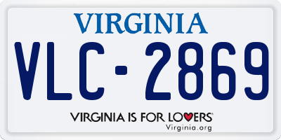 VA license plate VLC2869