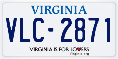 VA license plate VLC2871