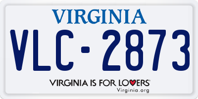 VA license plate VLC2873