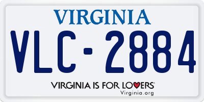 VA license plate VLC2884
