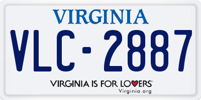 VA license plate VLC2887