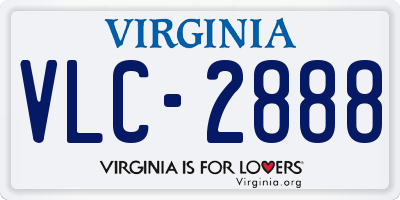 VA license plate VLC2888