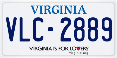 VA license plate VLC2889
