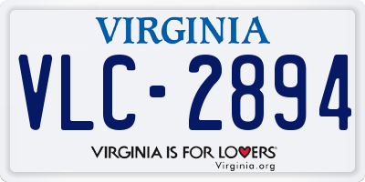 VA license plate VLC2894