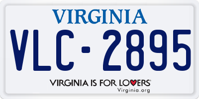 VA license plate VLC2895
