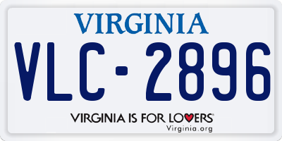 VA license plate VLC2896