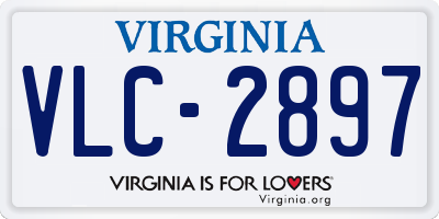 VA license plate VLC2897