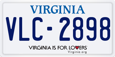 VA license plate VLC2898