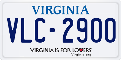 VA license plate VLC2900