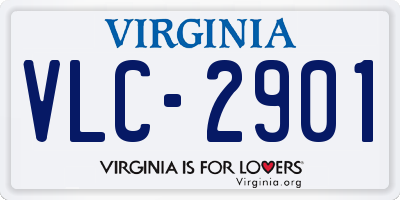 VA license plate VLC2901