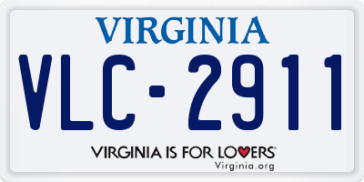 VA license plate VLC2911