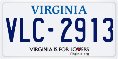 VA license plate VLC2913