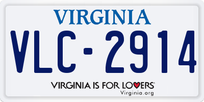 VA license plate VLC2914