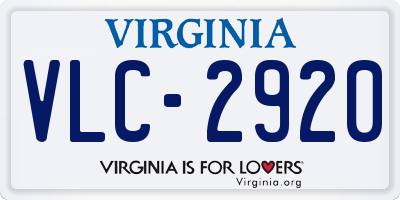 VA license plate VLC2920