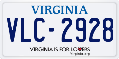 VA license plate VLC2928