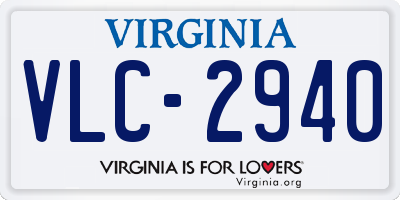 VA license plate VLC2940