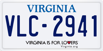 VA license plate VLC2941