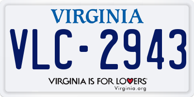 VA license plate VLC2943