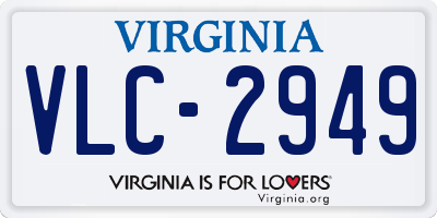 VA license plate VLC2949