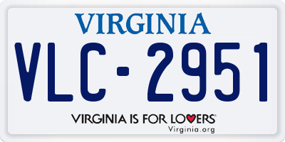 VA license plate VLC2951