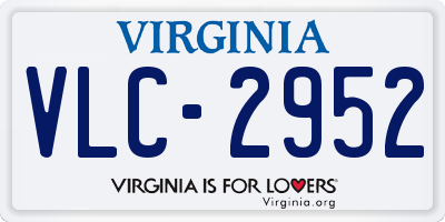 VA license plate VLC2952
