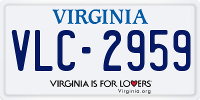 VA license plate VLC2959