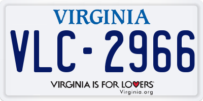 VA license plate VLC2966