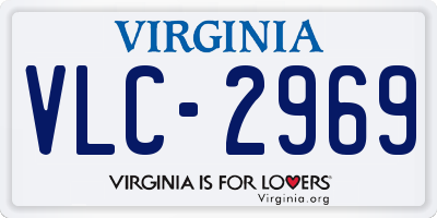 VA license plate VLC2969
