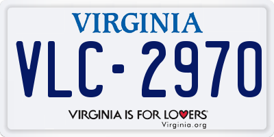 VA license plate VLC2970