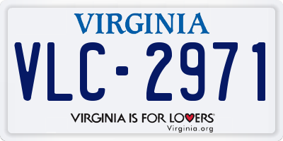 VA license plate VLC2971