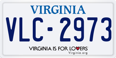 VA license plate VLC2973