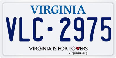 VA license plate VLC2975