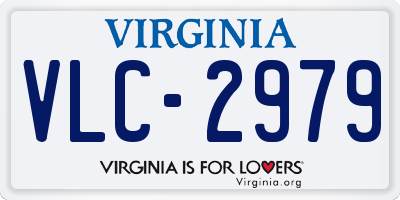 VA license plate VLC2979