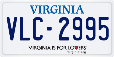 VA license plate VLC2995