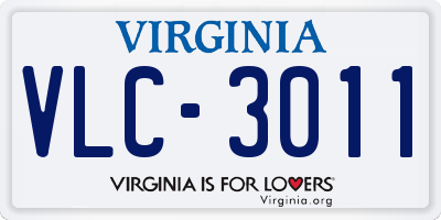 VA license plate VLC3011
