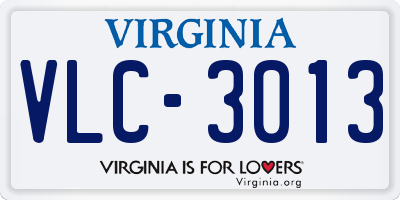 VA license plate VLC3013