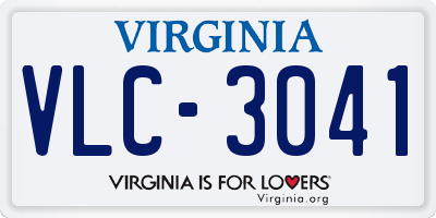 VA license plate VLC3041