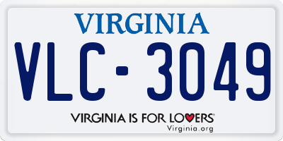 VA license plate VLC3049