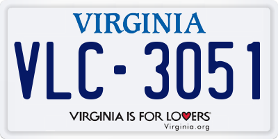 VA license plate VLC3051