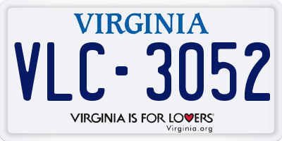 VA license plate VLC3052