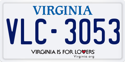 VA license plate VLC3053