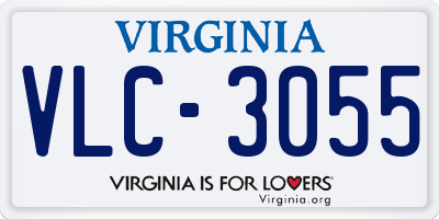 VA license plate VLC3055